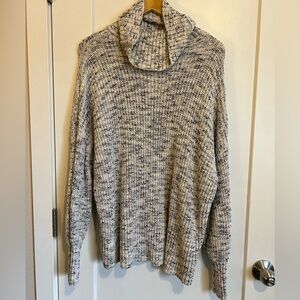 Aerie Offline Black and White Knit Sweater